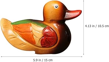 Amazon.co.jp: iplusmile オシドリの彫像 木製 オシドリの工芸品 自宅