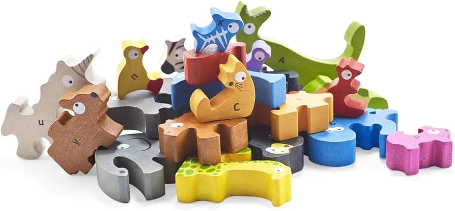 Amazon.co.jp: BeginAgainジャンボAnimal Parade A - Zパズル – 木製