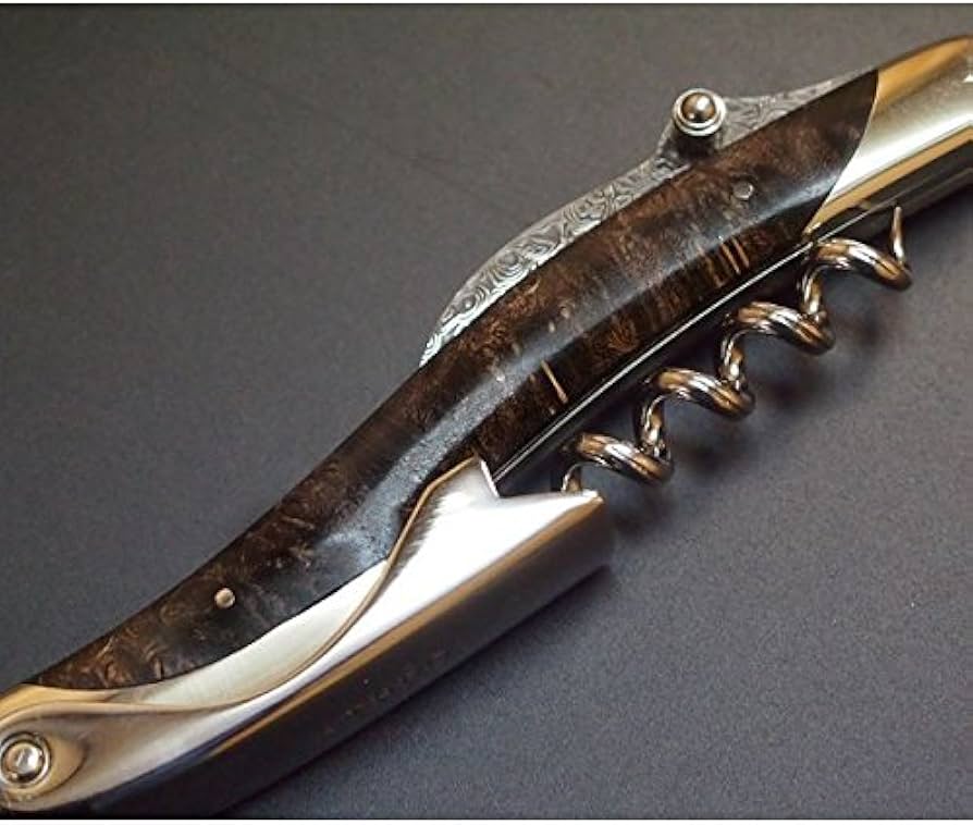 Amazon | アスロ ソムリエナイフ ダマスカス ブレード バールウッド +