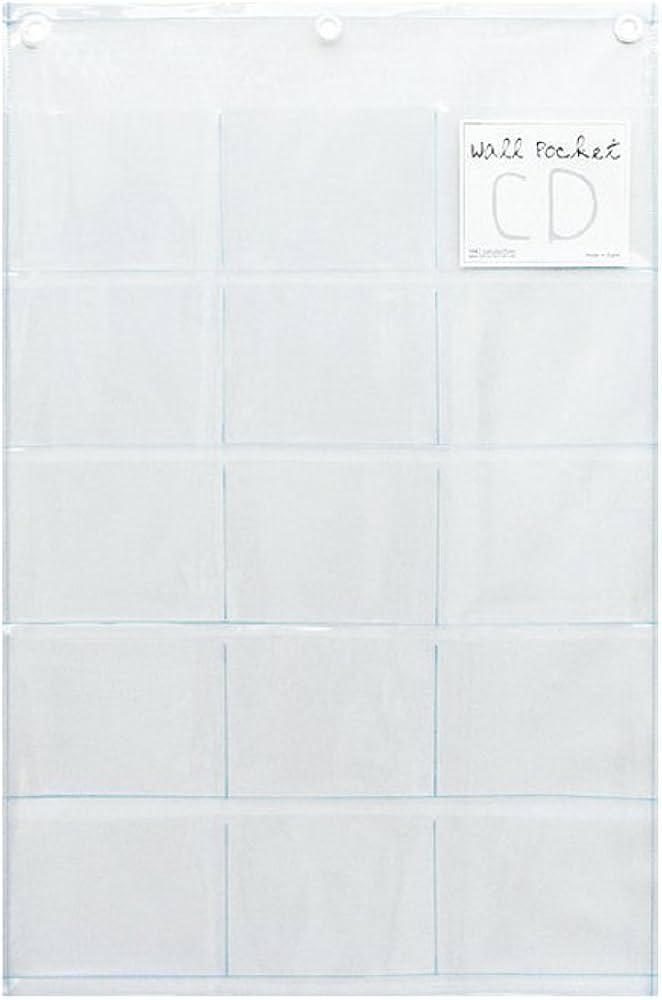 Amazon｜日本製 SAKI(サキ) ウォールポケット CD(15P) クリアー W-178