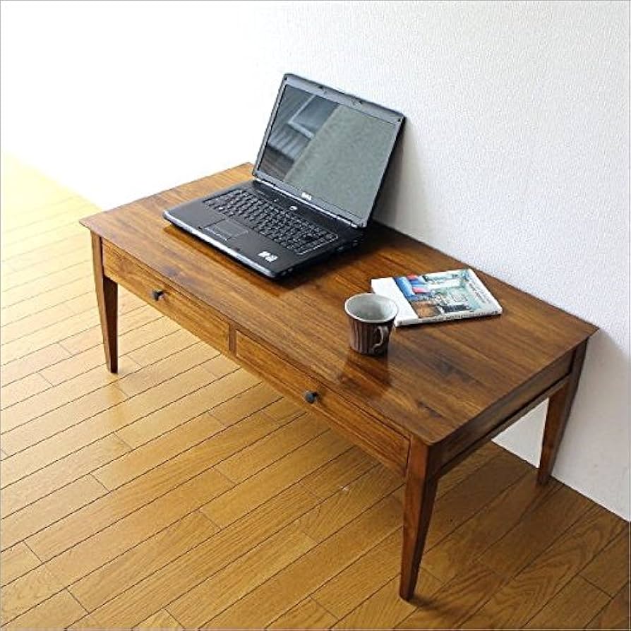 Amazon.co.jp: パソコンデスク 机 木製 書斎机 低い 低め PCデスク
