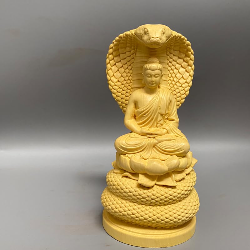 Amazon｜釈迦牟尼仏像 蛇仏如来 彫刻仏像 如来 坐像 釈迦如来像 曹洞宗