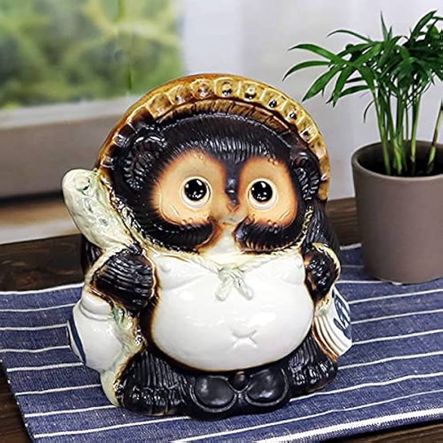 Amazon.co.jp: 信楽焼 たぬき【6号福タヌキ ta-0351】縁起物 カワイイ