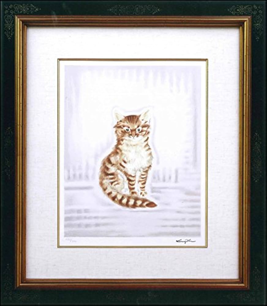 Amazon｜藤田嗣治 レオナール・フジタ 茶色のネコ リトグラフ 複製版画