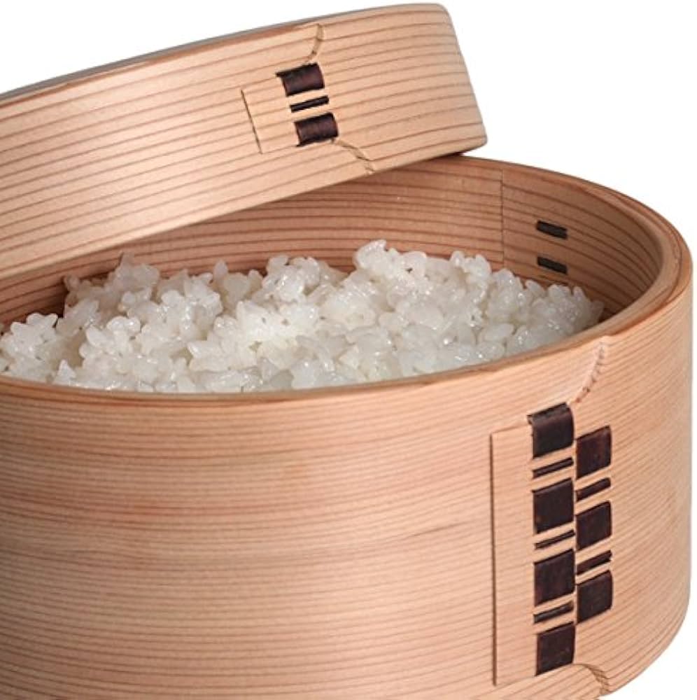 Amazon｜曲げわっぱ おひつ 5合浅型 しゃもじ大付き 栗久 秋田 お櫃