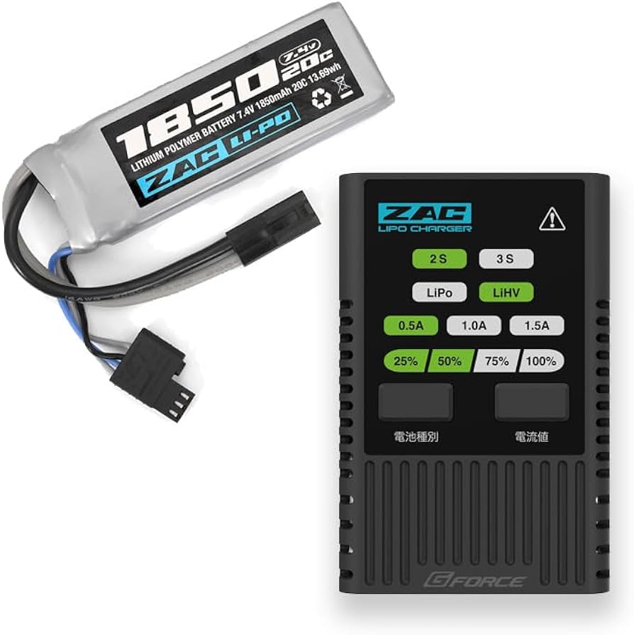 Amazon.co.jp: G－FORCE ZAC リポバッテリー 7.4V 1850mAh ミニS互換