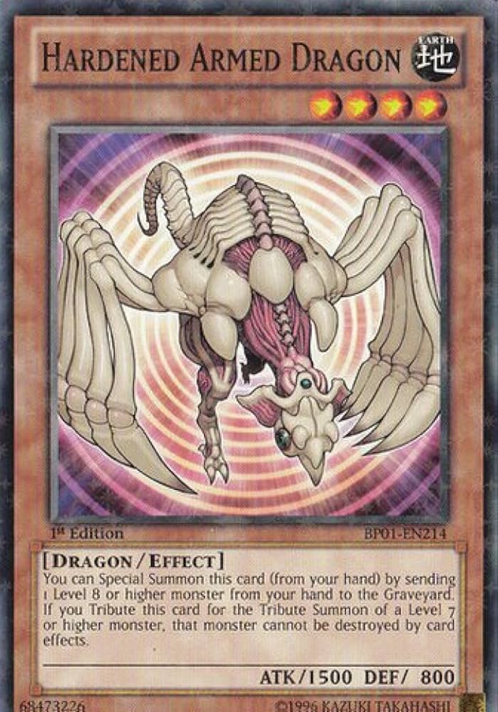 Amazon.com: YU-GI-OH! - Hardened Armed Dragon (BP01-EN214