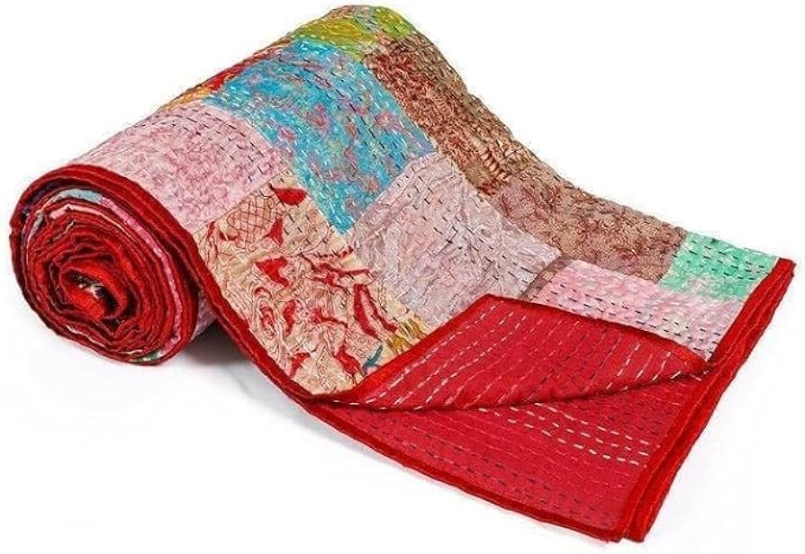 Amazon.co.jp: Womencrafts インディアンパッチワーク カンタキルト