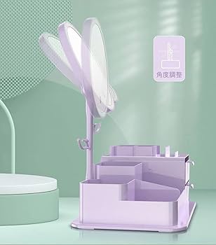 Amazon.co.jp: 化粧品収納ボックス 鏡付き LED ライトミラー メイク