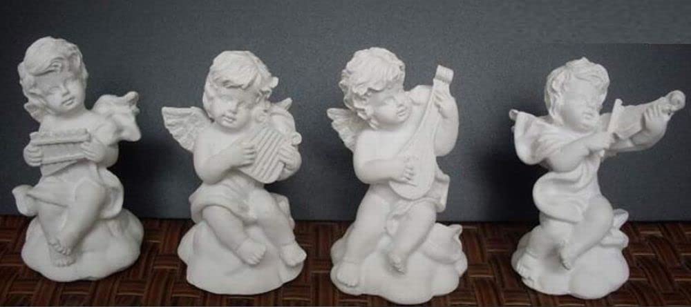 Amazon.co.jp: Anfang 天使の置物 アンティーク 小さい天使4体