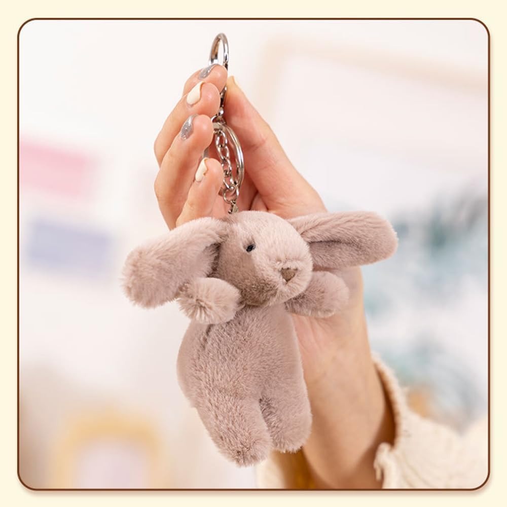 Amazon.co.jp: LOHGOU かわいいバニーバッグチャーム、フラシ天ウサギ