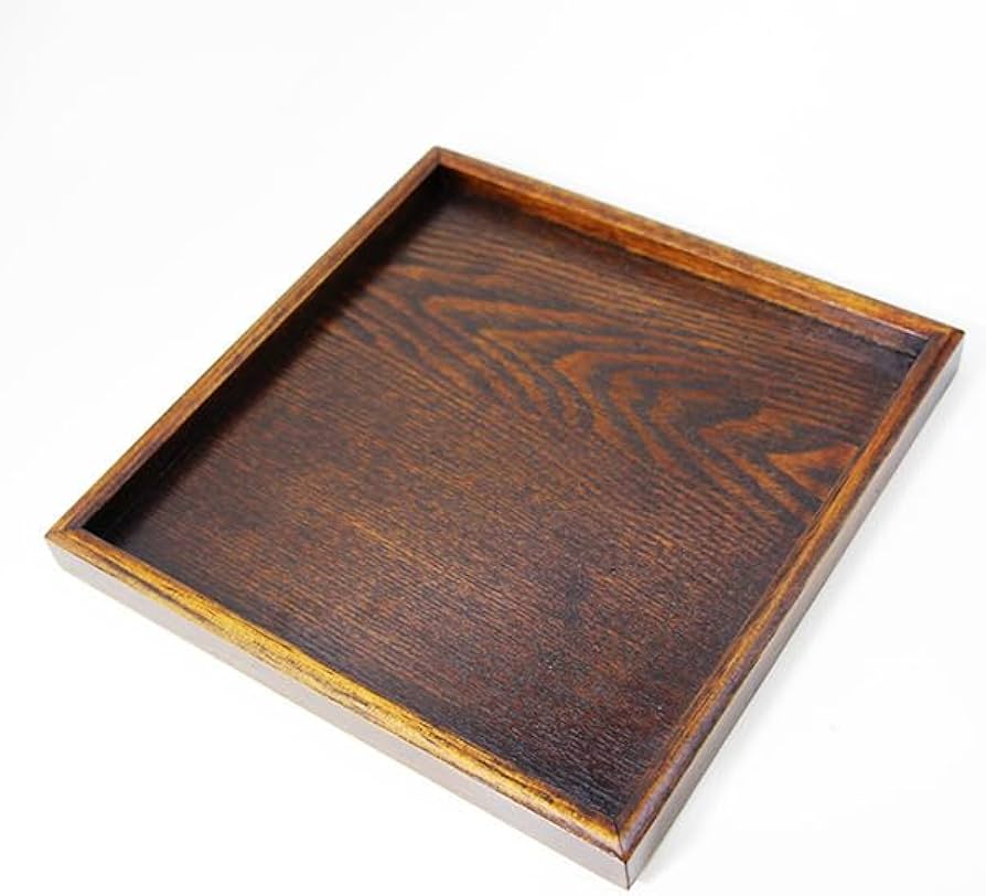 Amazon｜角盆 漆塗り 24cm 木製 漆塗り 正角盆 正方形 お盆 お膳