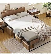 Amazon｜SINNONAKA 2口コンセント ベッドフレーム 宮棚付き シングル