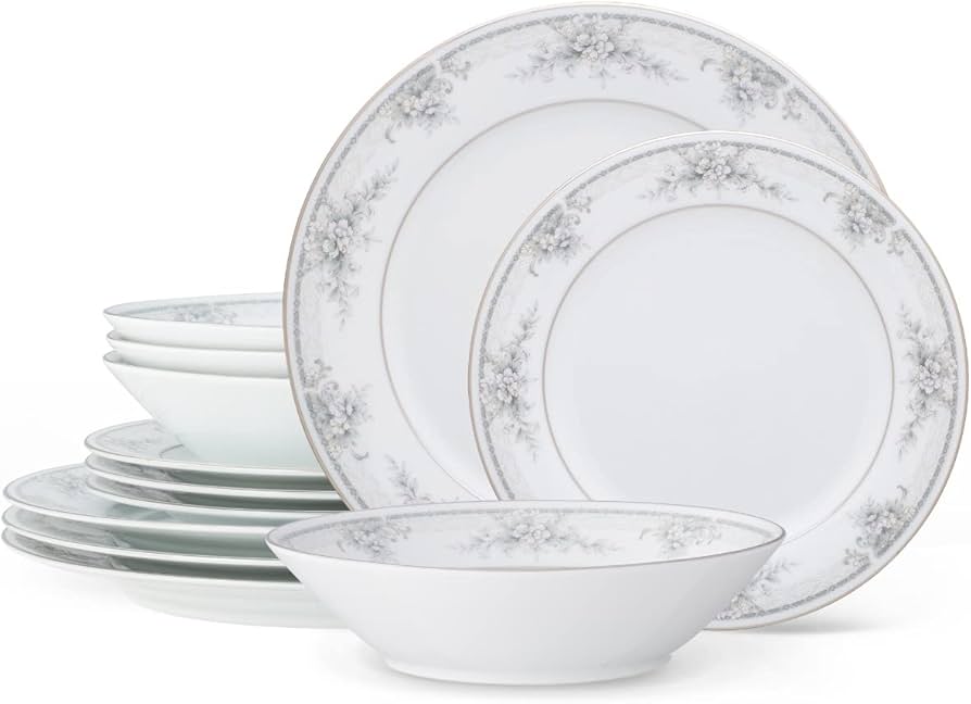 Amazon.com | Noritake Sweet Leilani 12-Piece Dinnerware Set