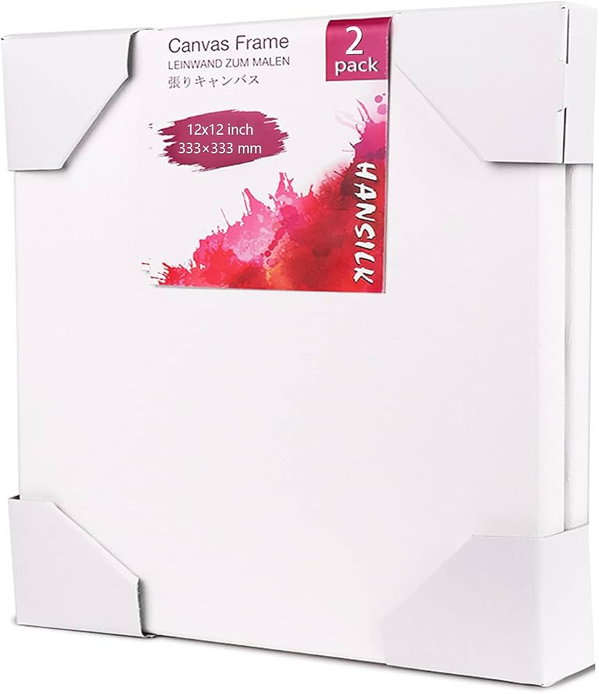 Amazon | 張りキャンバス キャンバス 画材 S4 333x333mm 2枚/セット