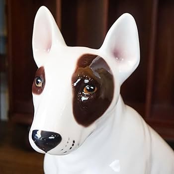 Amazon.co.jp: 犬 置物 ブルテリア 陶器製 陶犬 輸入雑貨 インテリア
