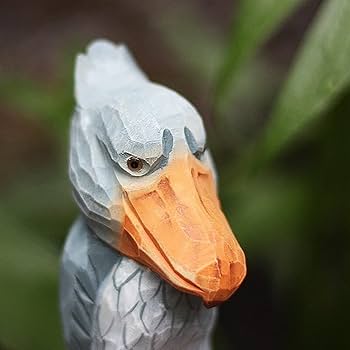 Amazon.co.jp: （hej!e) ハシビロコウ置物 Shoebill 木彫 木製