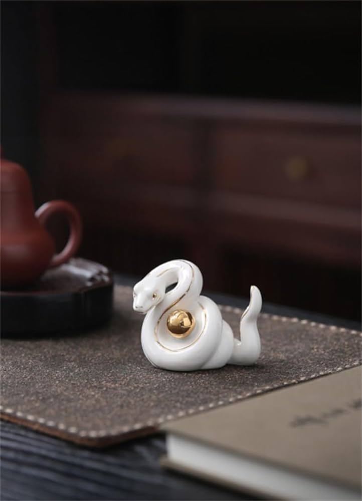 Amazon.co.jp: 干支 巳 置物 へび 2025年 白蛇 玄関 縁起物 ヘビ 蛇