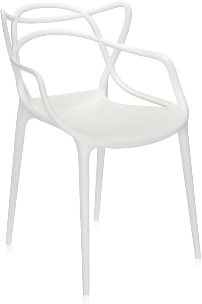 Amazon.com - Kartell Masters Chair - Matte White - Pack of 2 - Chairs