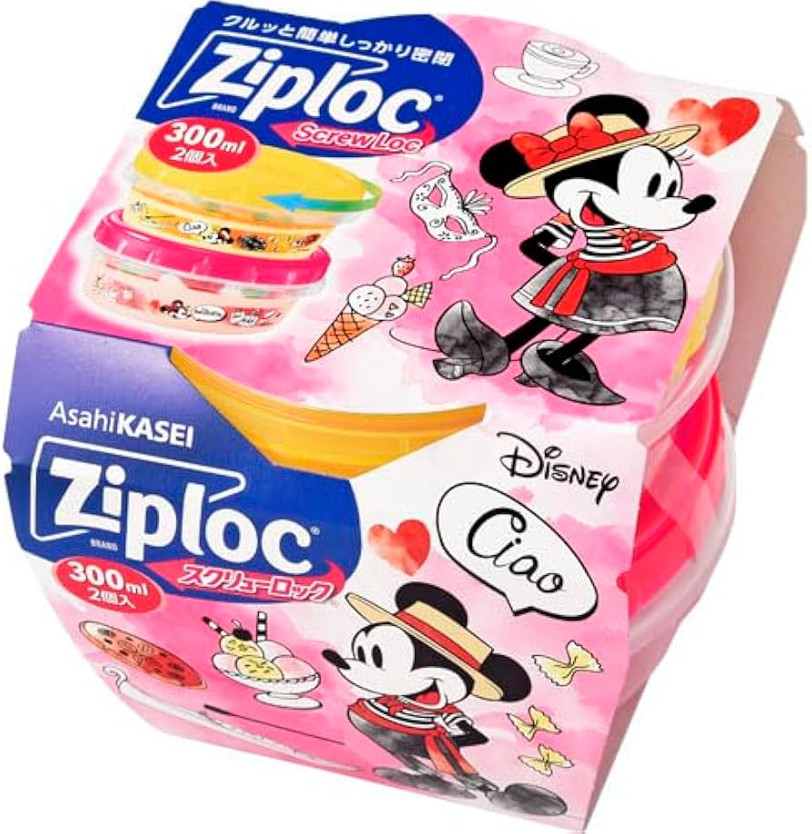 Amazon.co.jp: 旭化成 ジップロック スクリューロック300mlディズ24 2