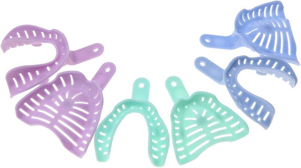 Amazon.co.jp: fikujap 歯科用トレー、6個のミニサイズ印象用トレー