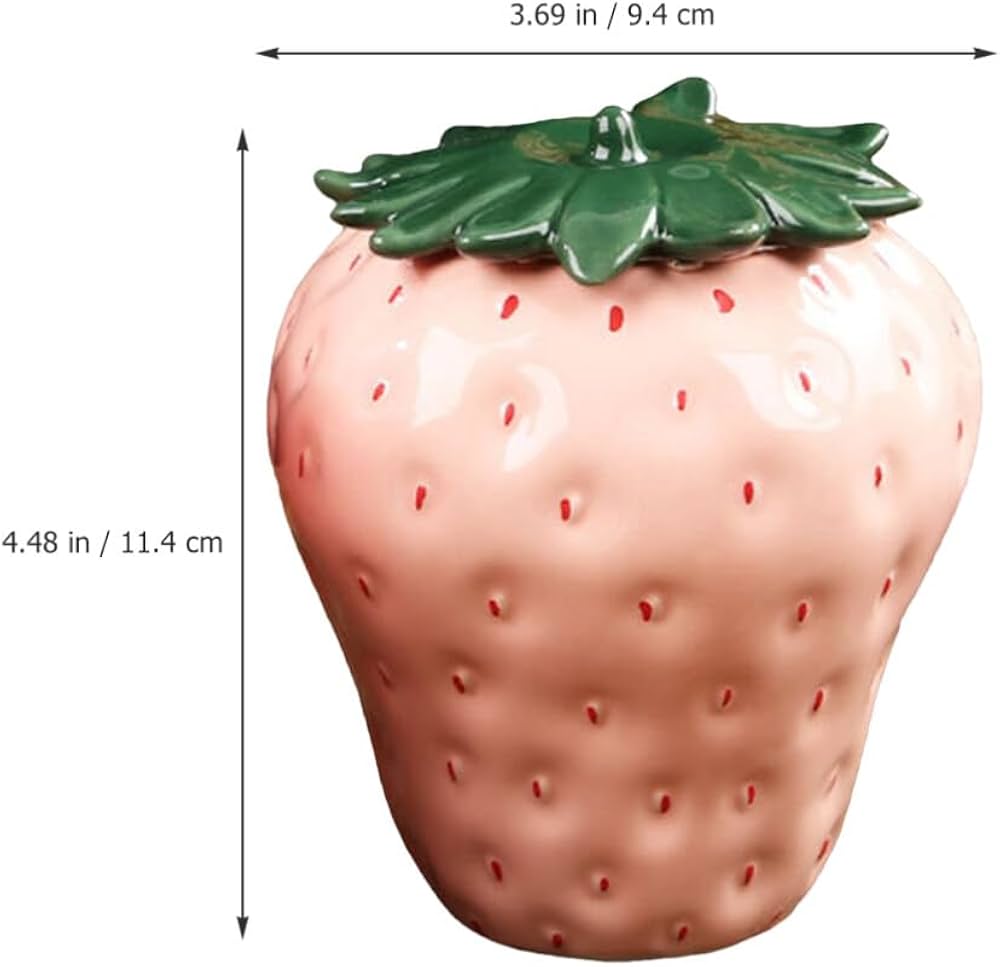 Amazon｜Healeved いちご 瓶 小 陶器 いちご ポット いちご 型
