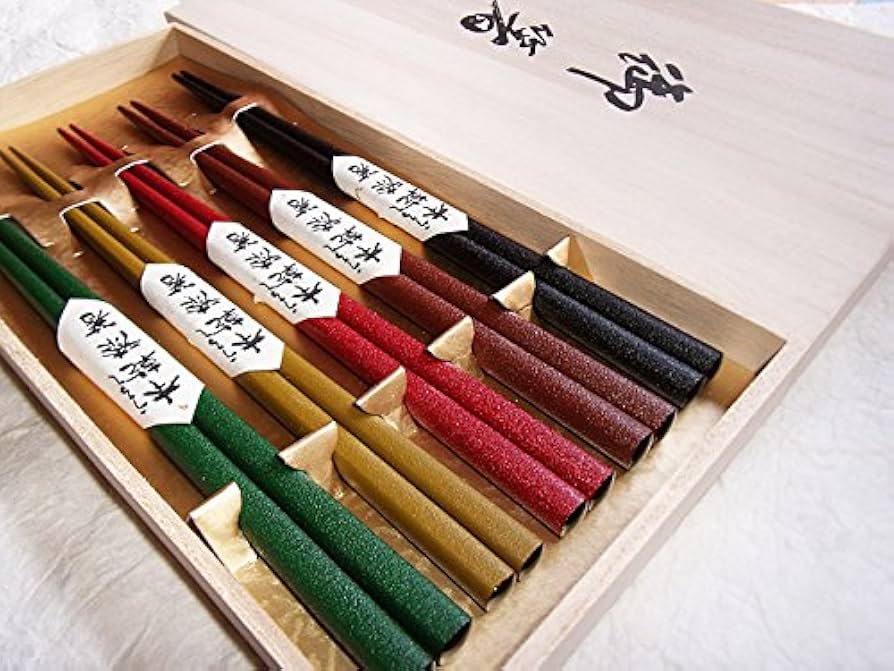 Amazon｜輪島漆塗箸 本乾漆塗り箸 桐箱入り5膳セット｜箸 オンライン通販