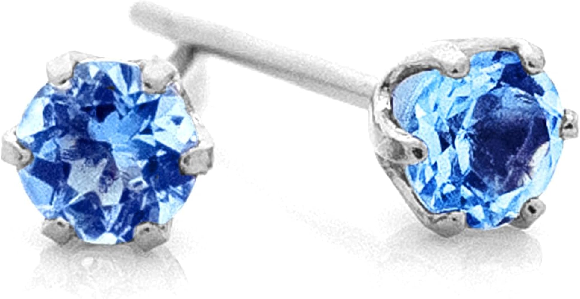 Amazon | pt900 天然 アクアマリン 3.0mm ピアス ペア プラチナ