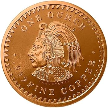 Amazon | 1オンス .999純銅 ラウンド/チャレンジコイン アステカ