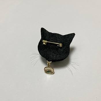 Amazon.co.jp: 羊毛フェルト 猫ミニブローチ 黒猫 ハロウィン カボチャ