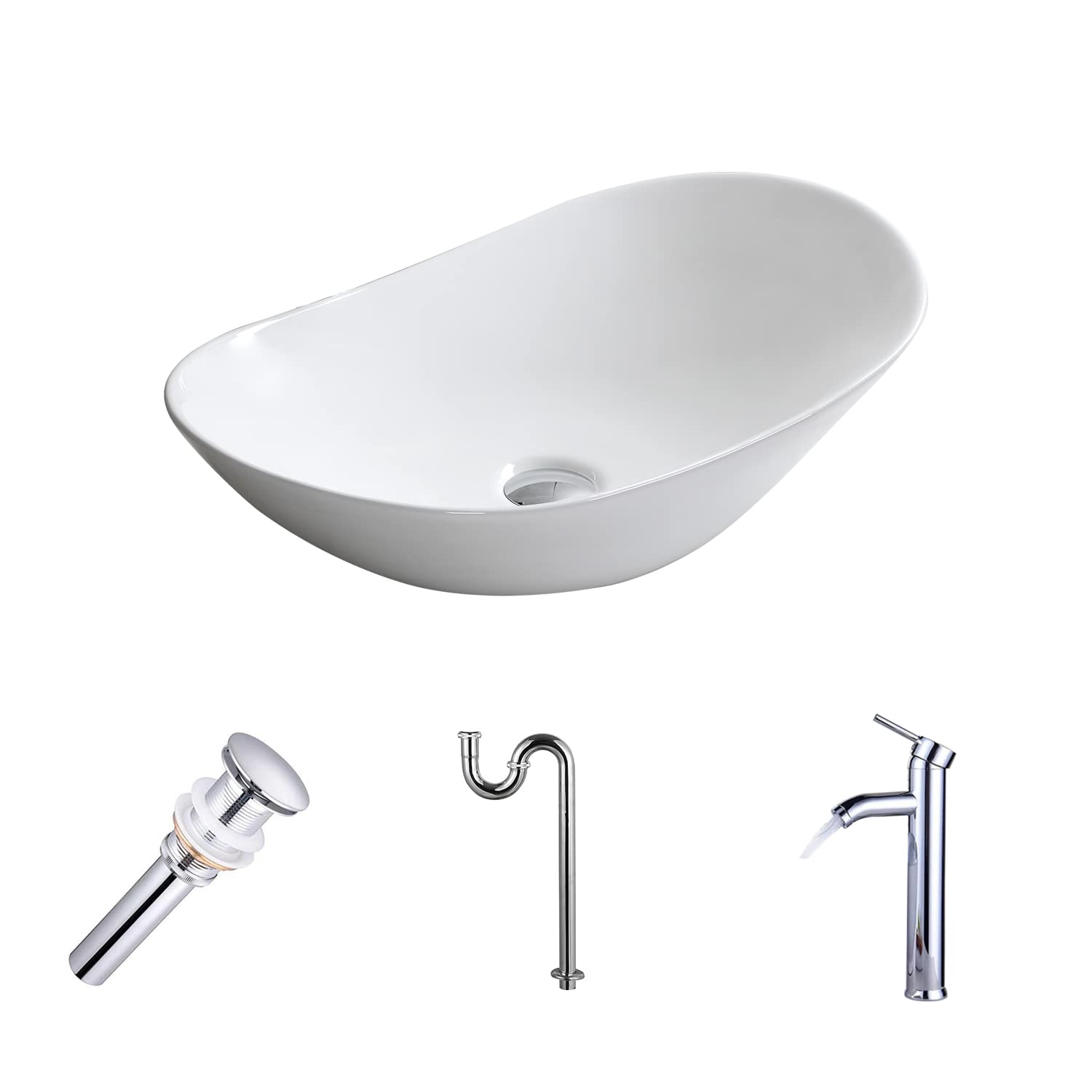 Amazon | 【蛇口とS排水トラップ付き】おしゃれ 洗面ボールセット 洗面