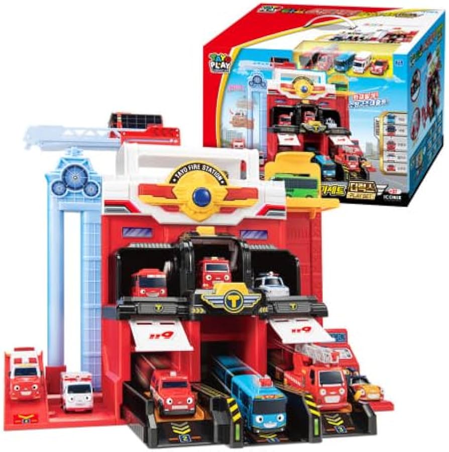 Amazon.co.jp: タヨ（Tayo） 消防署デラックスセット ミニカー5台付き