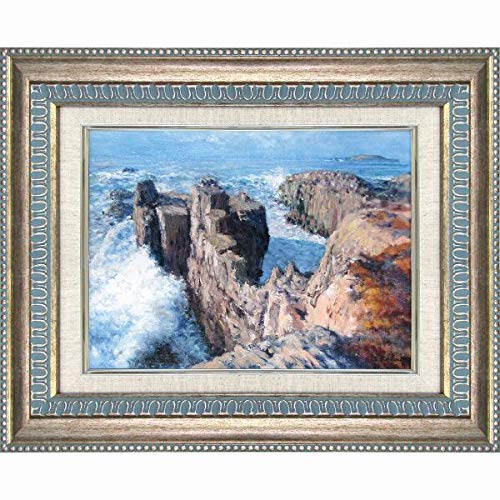 Amazon.co.jp: 澤井進『東尋坊(F4号)』油彩画 風景画 海洋画 崖 景勝地