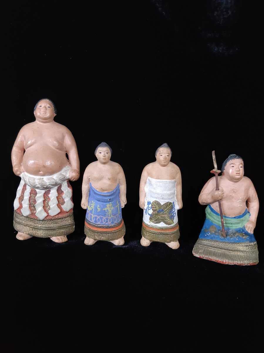 Amazon | 『土人形 力士』 4点 大関 横綱 相撲 伝統工芸品 伝統人形