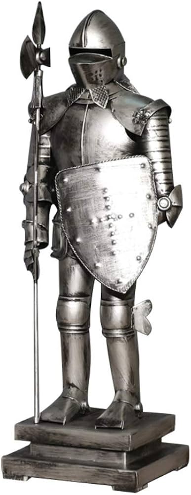 Amazon.co.jp: 創造的な古代ローマの戦士の彫刻手作りの鉄の鎧武士の像