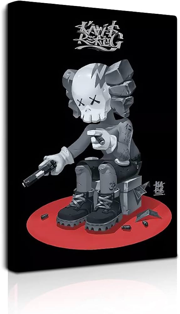 Amazon｜Nike共同名人気Kaws壁画 インテリア おしゃれ壁飾りオシャレ