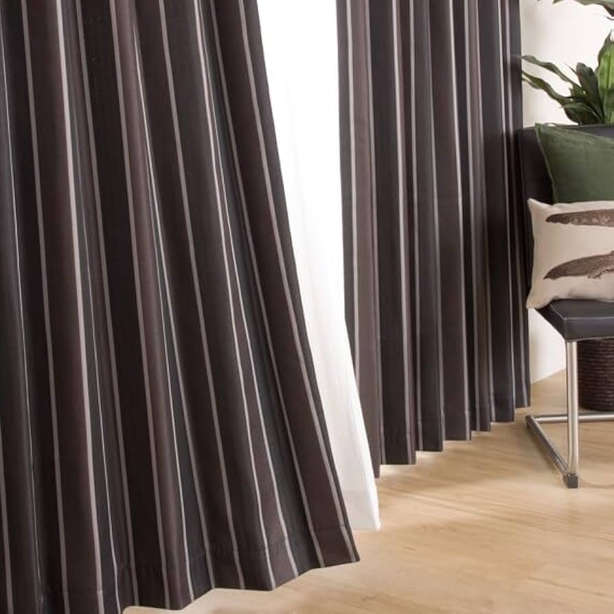 Amazon｜ニトリ(NITORI) 遮光2級カーテン グランドストライプ100X110X2