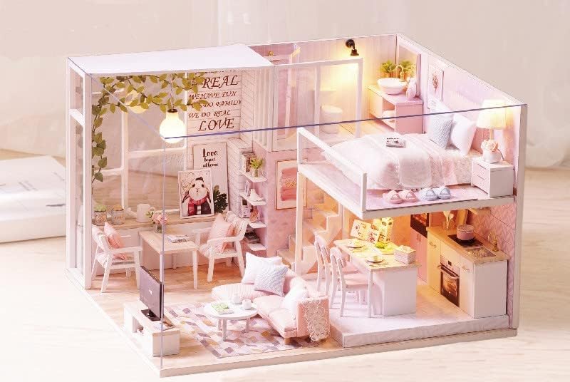 Amazon | ドールハウス 初心者 ミニチュアハウス キット DIY木製ドール