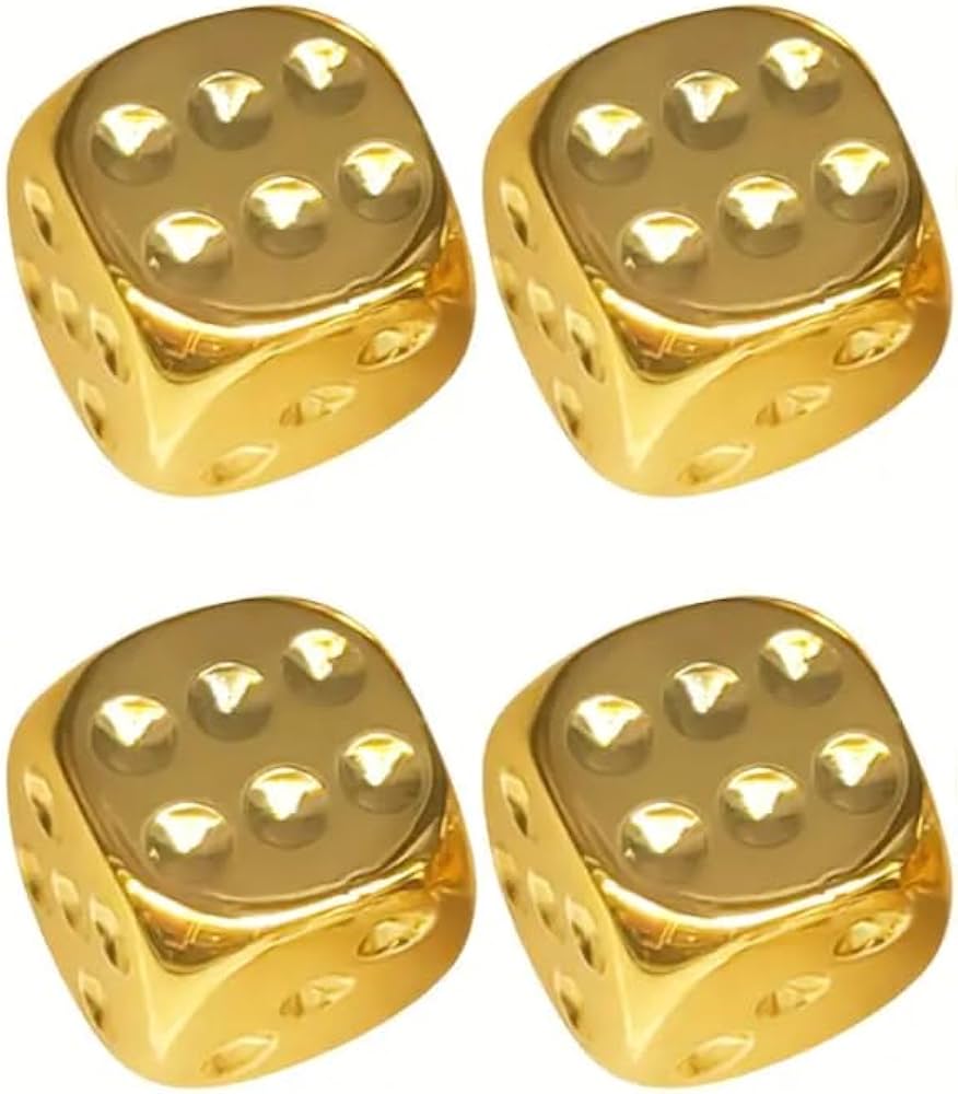Amazon | Levarage 0043 サイコロ ゴールド 4個セット 1.5cm四方 dice