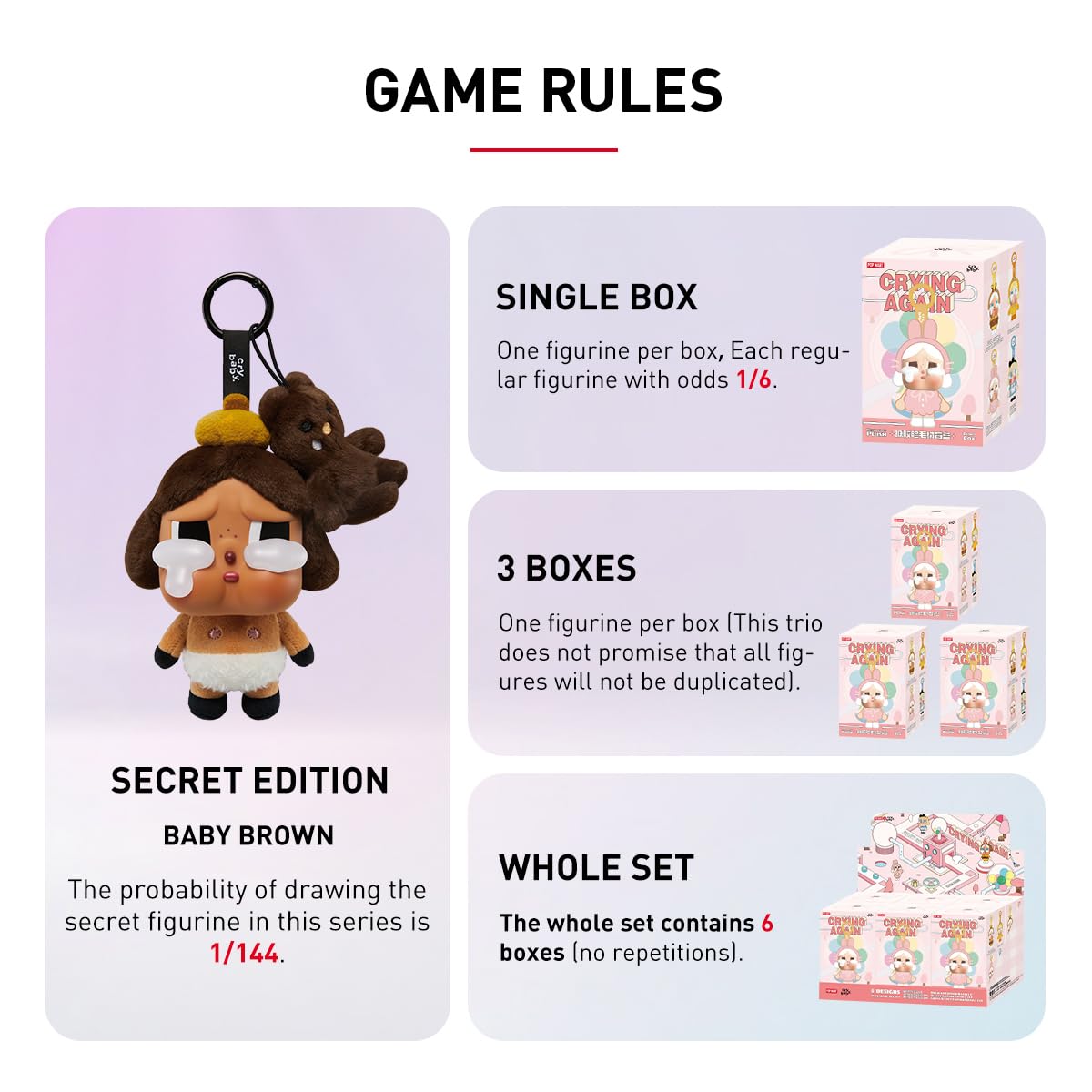 Amazon.co.jp: POP MART CRYBABY Crying Again シリーズ フェイス