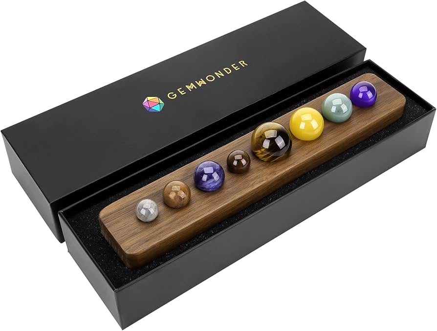 Amazon.co.jp: 8つの惑星 太陽系模型 手作り 天然石 自然の宝石