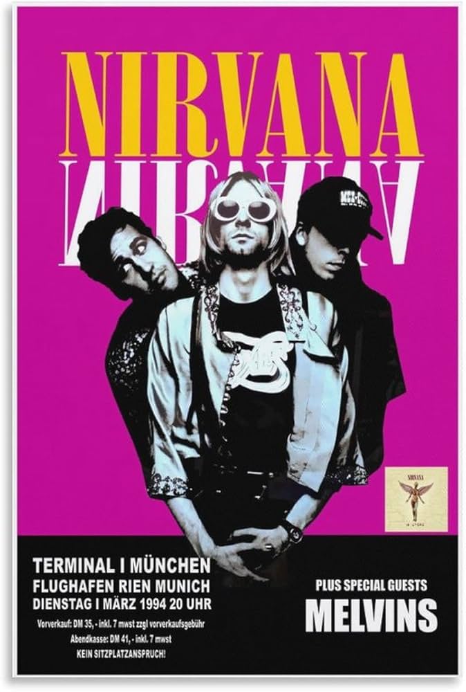 Amazon.co.jp: ニルヴァーナ ポスター - カート コバーン - コンサート