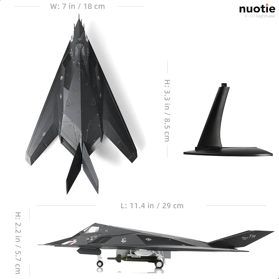NUOTIE 1/72 F-117 Nighthawk Stealth Striker Fighter U.S. Airforce