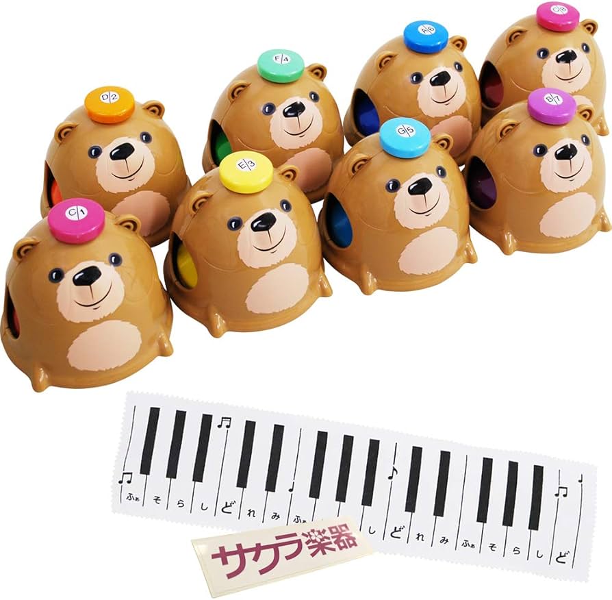 Amazon | ミュージックベル (デスクベル) タッチタイプ 8音セット Bear