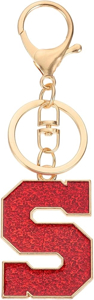 PATIKIL Initial Letter Keychain, A-Z Alphabet Keyring Letter S