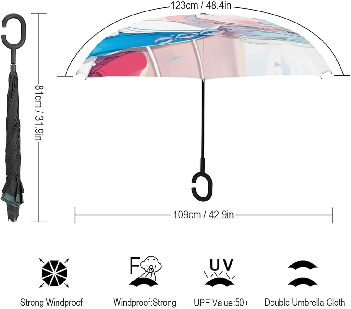 Amazon | 逆さ傘 逆折り式傘 ブルーアーカイブ ブルアカ アロナ アニメ