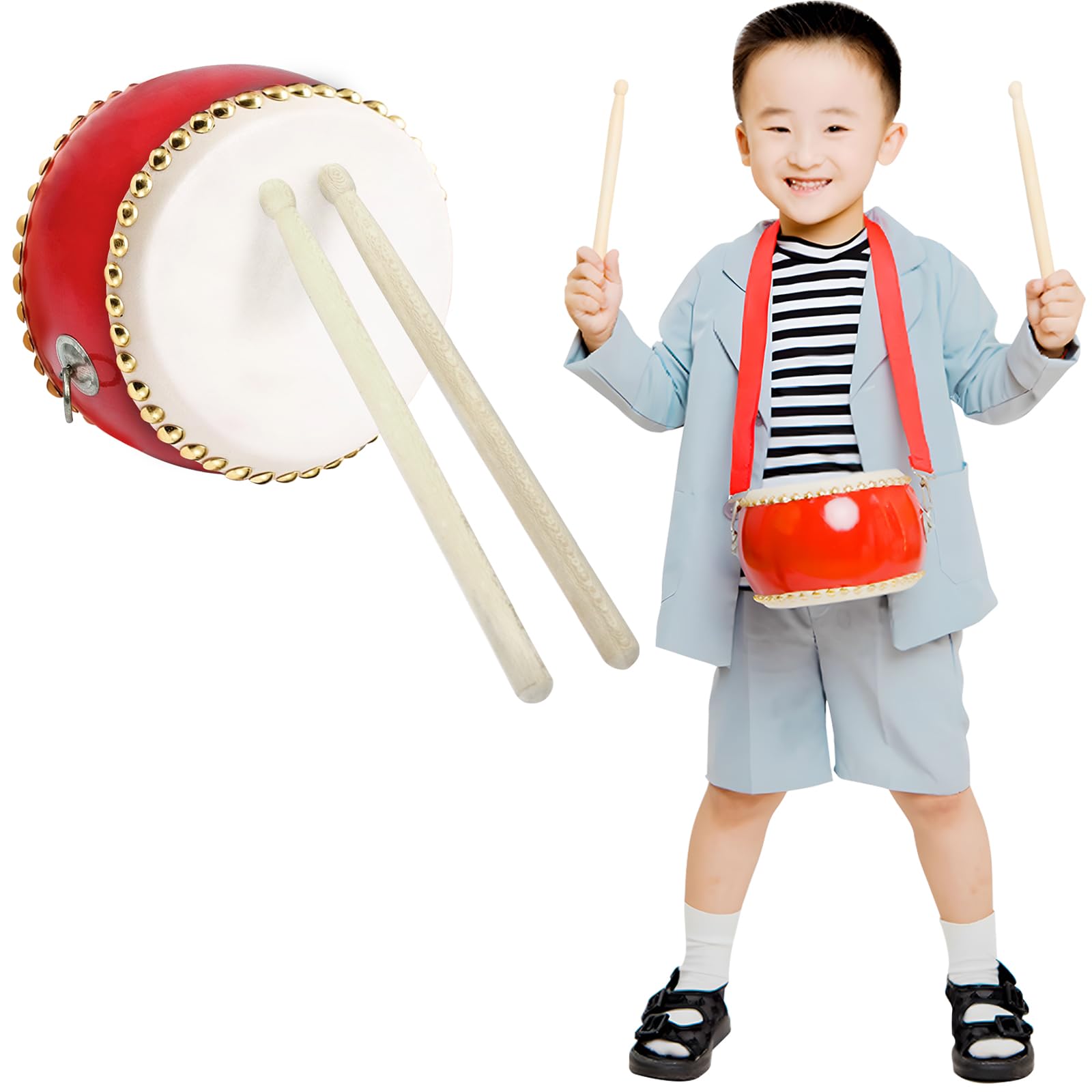 Amazon | Rxakudedo 小太鼓 子供用 幼児 知育玩具 楽器 パーカッション