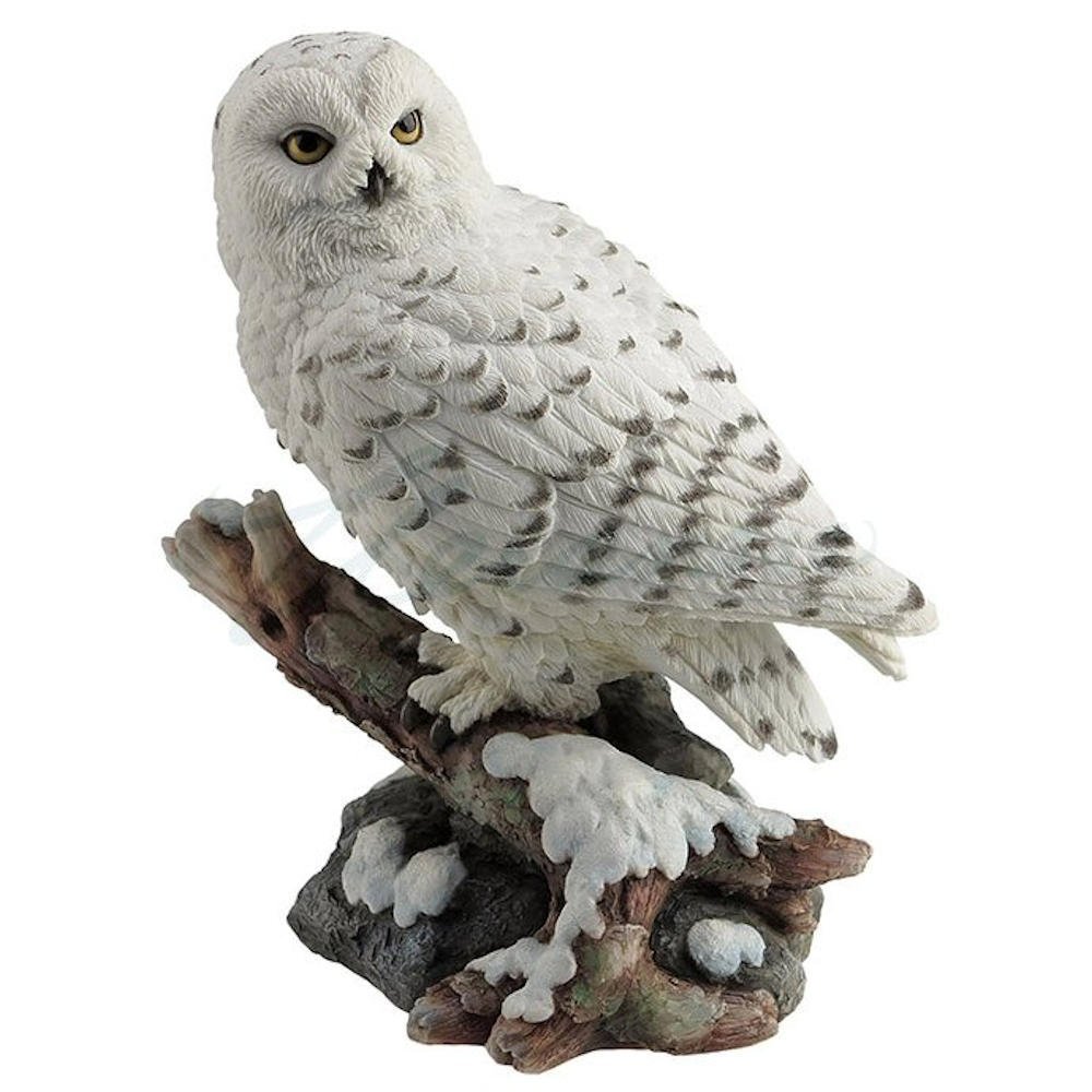 Amazon.com: Snow Owl Perching on Branch Figurine : Home & Kitchen
