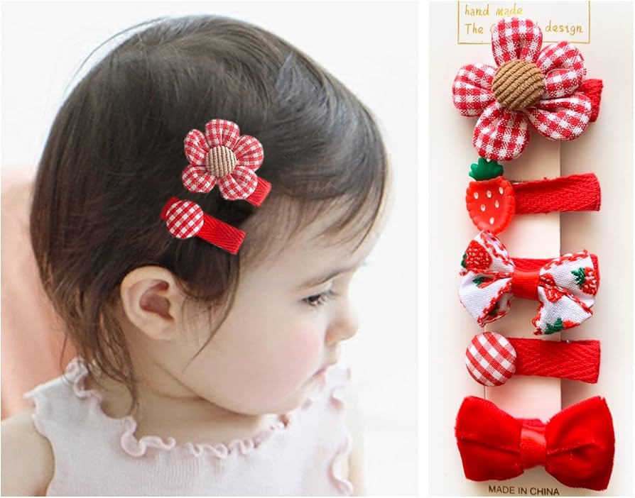 Amazon.co.jp: Shomty 5点セット 赤ちゃん ベビー ヘアクリップ