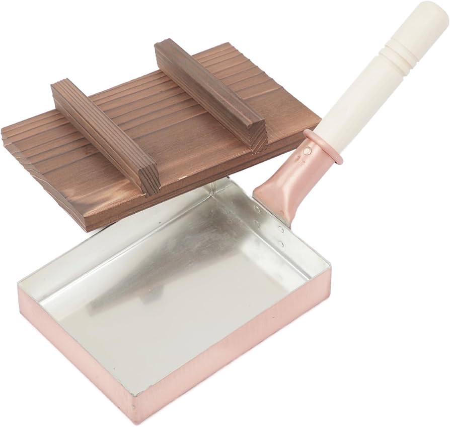 Amazon | プロ仕様の卵焼き器 純銅製 銅製 木蓋セット 日本製 鐵兎堂